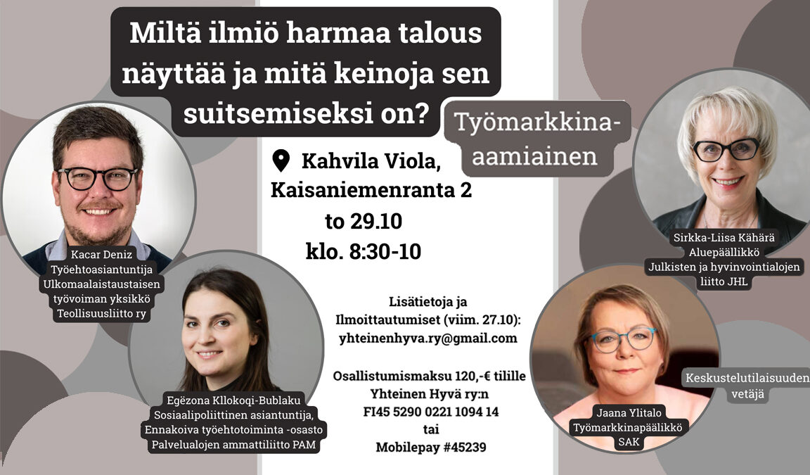 Työmarkkina-aamiainen kahvila Viola, Helsinki Työmarkkina-aamiainen kahvila Viola, Helsinki